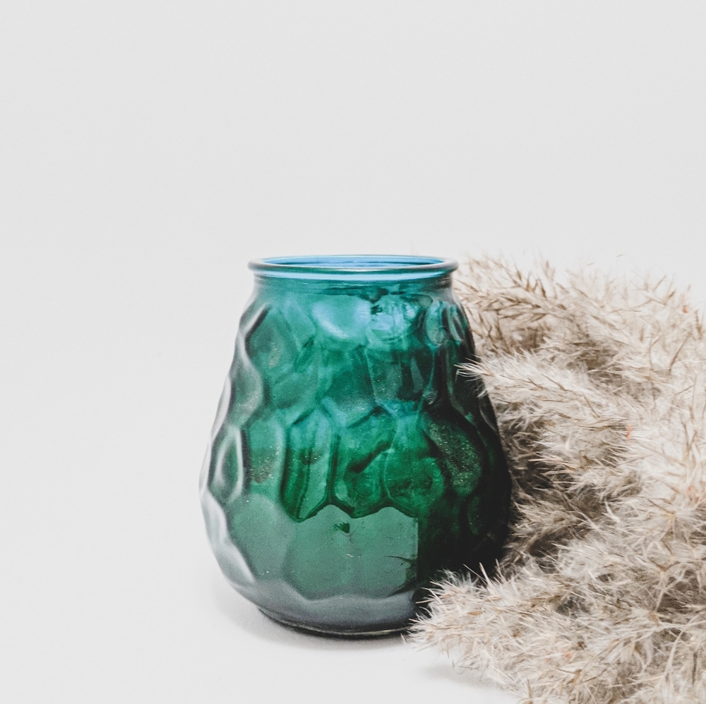 Gemstone Green Candle Emerald Boho Glass Candle